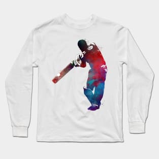 Cricket sport art #cricket Long Sleeve T-Shirt